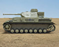 Panzer IV Modelo 3D vista lateral