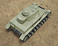 Panzerkampfwagen IV 3D-Modell Draufsicht