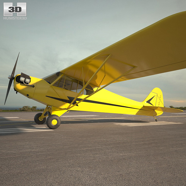 Piper J-3 Cub 3D-Modell