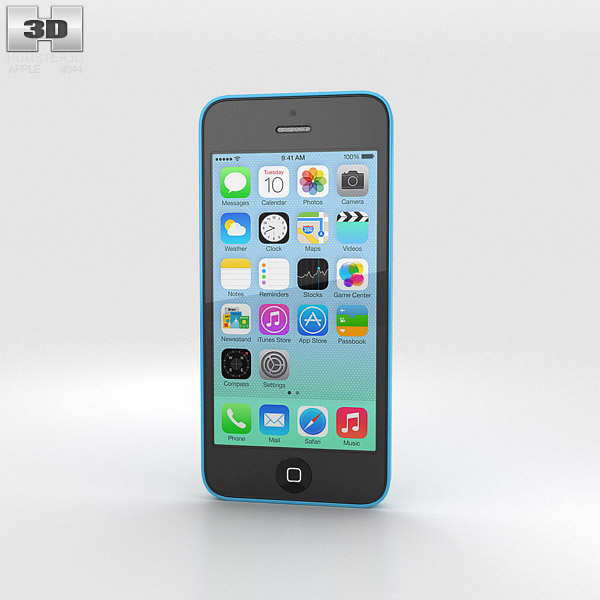 Apple iPhone 5C Blue Modelo 3D