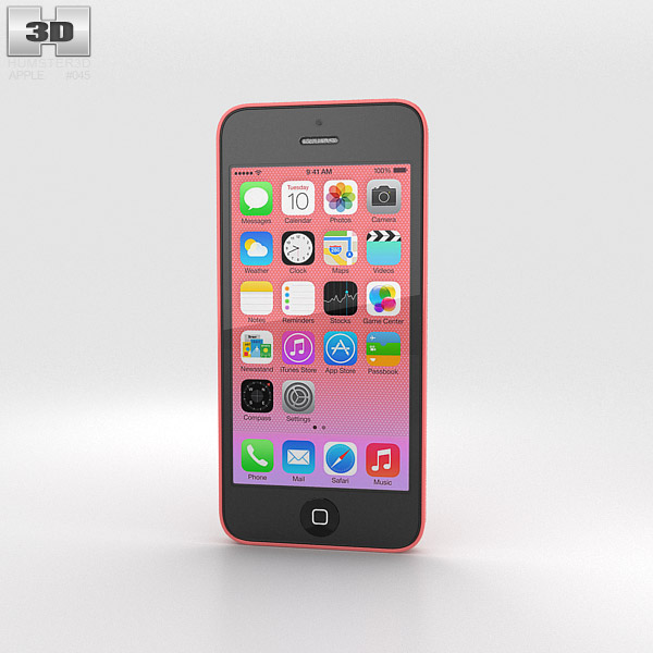 Apple iPhone 5C Pink 3Dモデル