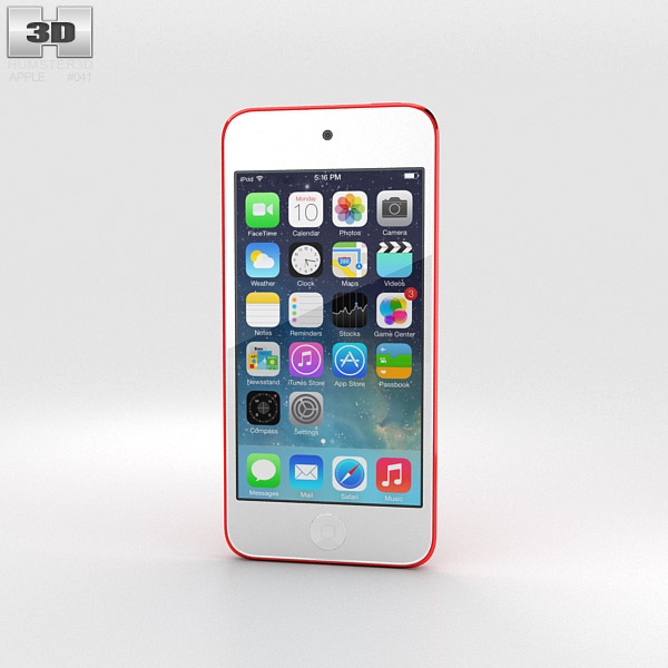 Apple iPod Touch Red 3Dモデル