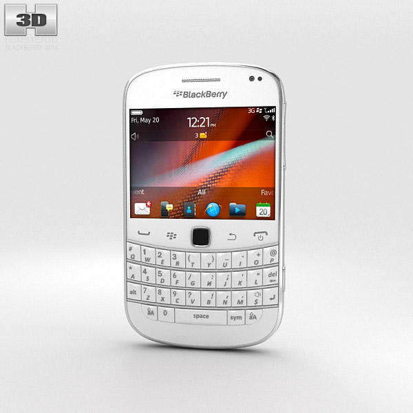 BlackBerry Bold 9900 Branco Modelo 3d