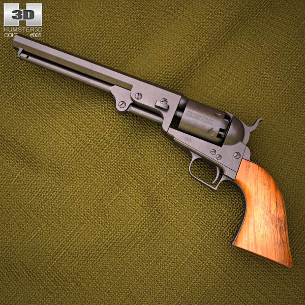 Colt 1851 Navy Revolver Modello 3D
