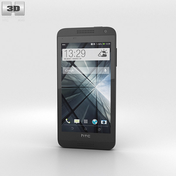 HTC Desire 610 Preto Modelo 3d