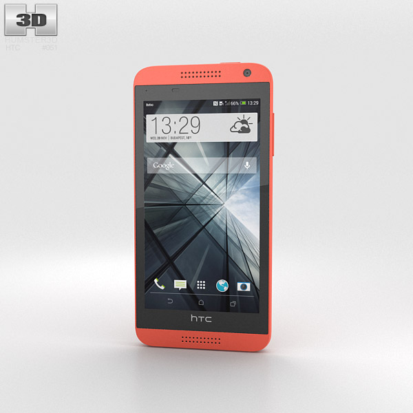 HTC Desire 610 Red Modelo 3d