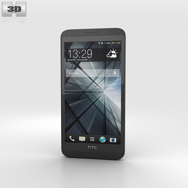 HTC Desire 816 Preto Modelo 3d