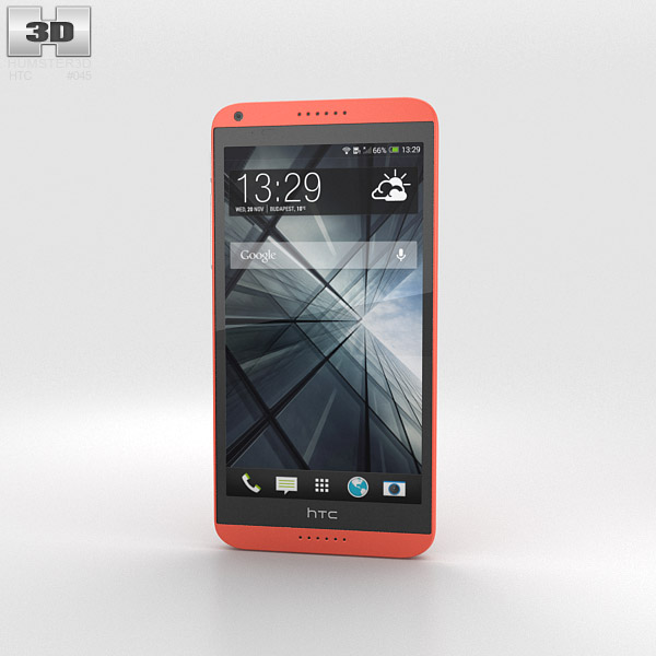 HTC Desire 816 Red 3D 모델 
