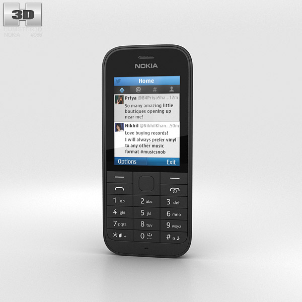 Nokia 220 Black 3D model