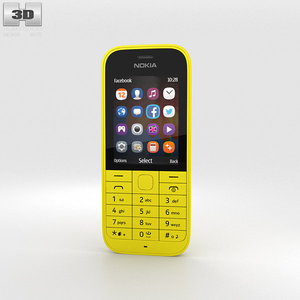 Nokia 220 Yellow 3D model