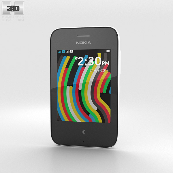 Nokia Asha 230 White 3D model