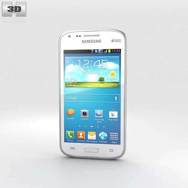 Samsung Galaxy Core Chic 白色的 3D模型