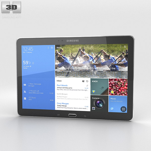 Samsung Galaxy NotePRO 12.2 inch Black 3D модель