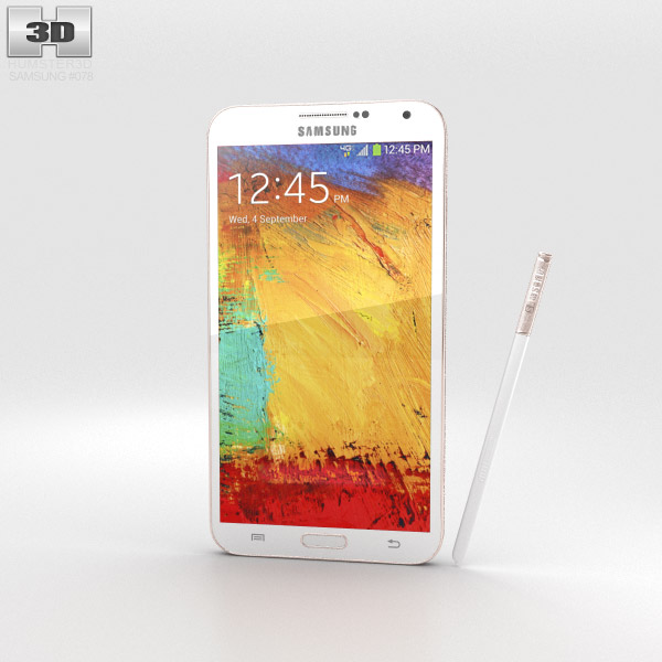 Samsung Galaxy Note 3 Rose Gold White 3D-Modell