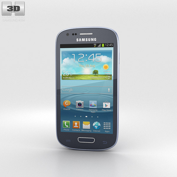 Samsung I8200 Galaxy S III Mini VE Blue 3D модель
