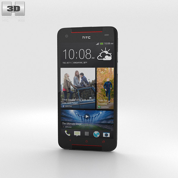 HTC Butterfly S Branco Modelo 3d