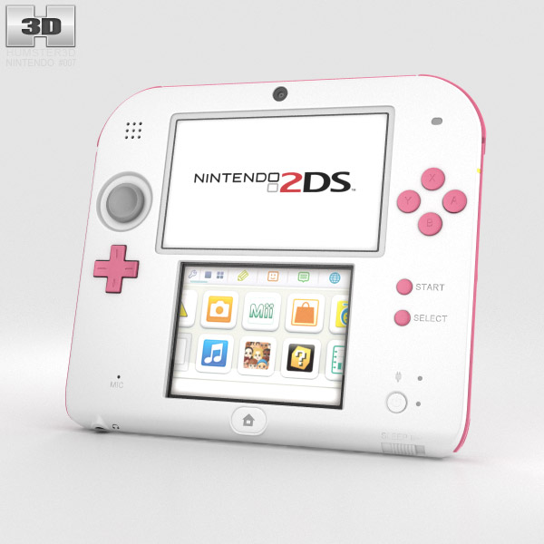 Nintendo 2DS Peach Pink Modelo 3d