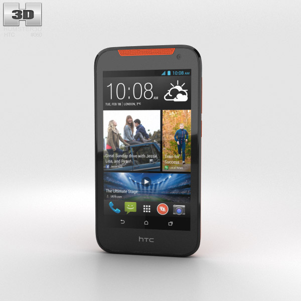 HTC Desire 310 Orange Modelo 3d