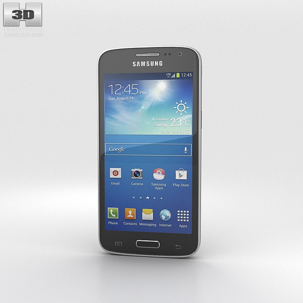 Samsung Galaxy Core LTE Preto Modelo 3d