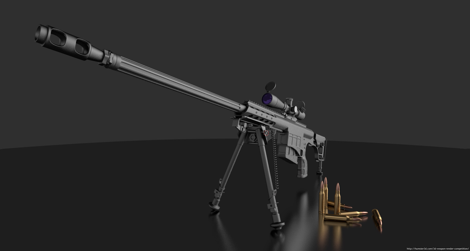 M98B Sniper Rifle 3d art