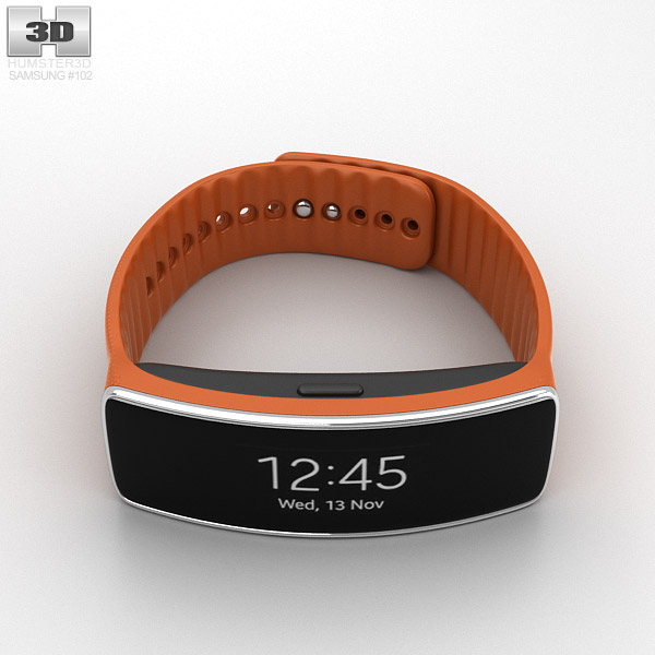 Samsung Gear Fit Orange 3D模型