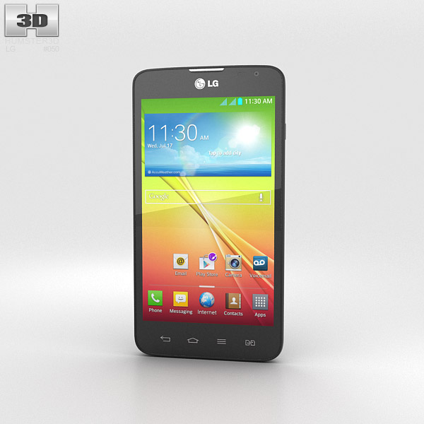 LG L70 Dual Black 3D model