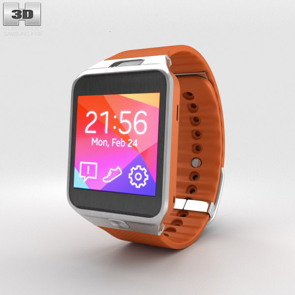 Samsung Galaxy Gear 2 Orange 3D model