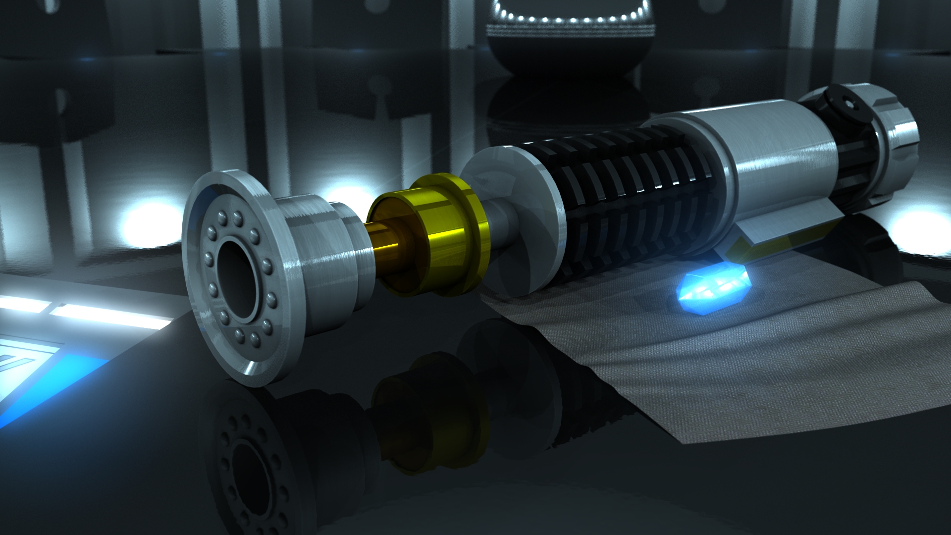 Obi-Wan's Kenobi's Lightsaber 3d art