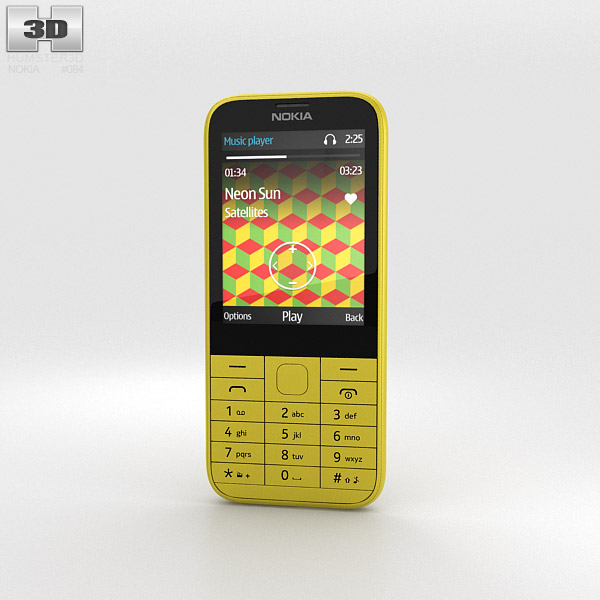 Nokia 225 Yellow 3D model