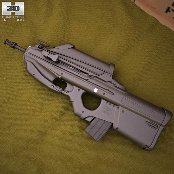 FN F2000 Modello 3D