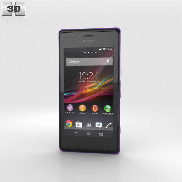 Sony Xperia M Purple 3D 모델 