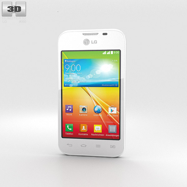 LG L40 Dual White 3D model