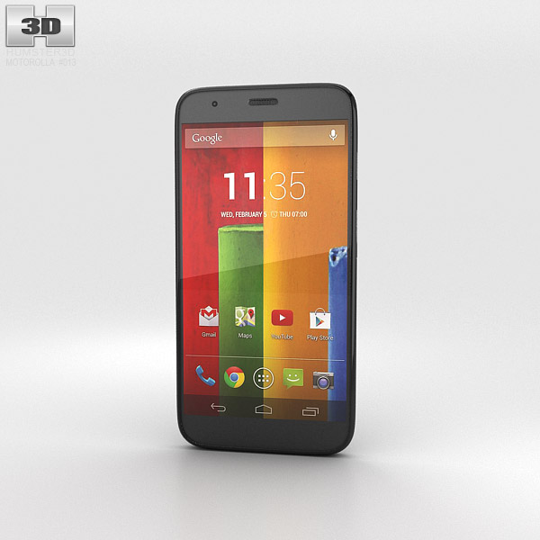 Motorola Moto G 黑色的 3D模型