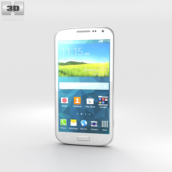 Samsung Galaxy K Zoom 白色的 3D模型