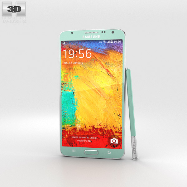 Samsung Galaxy Note 3 Neo Mint Green Modelo 3D