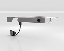 Google Glass with Mono Earbud Charcoal 3Dモデル