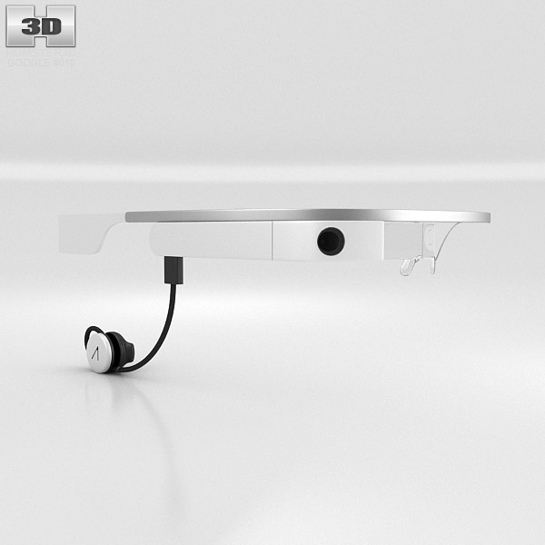 Google Glass with Mono Earbud Cotton Modelo 3D