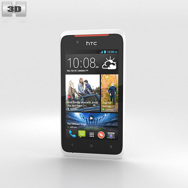 HTC Desire 210 白色的 3D模型