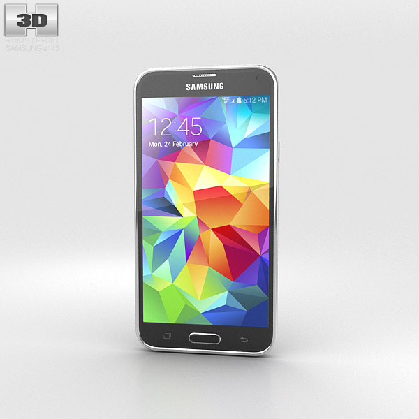 Samsung Galaxy S5 (Verizon) Charcoal Black 3D-Modell