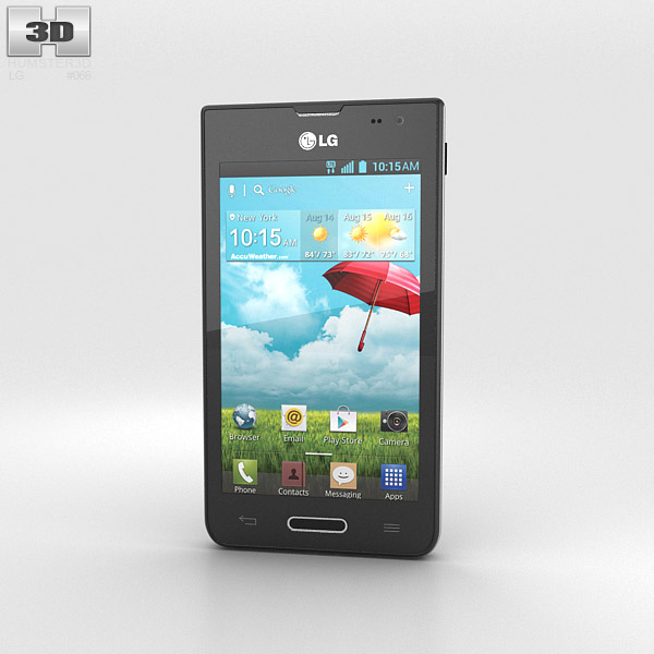 LG Optimus F3 (P659) Black 3D model