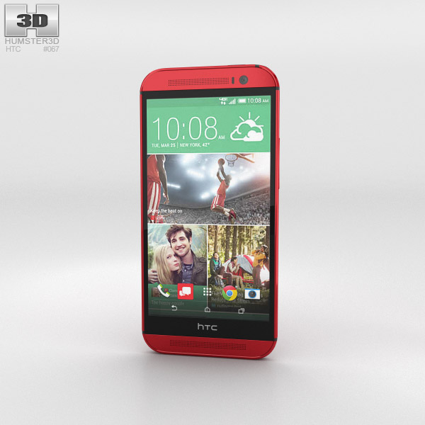 HTC One (M8) Glamor Red Modelo 3d