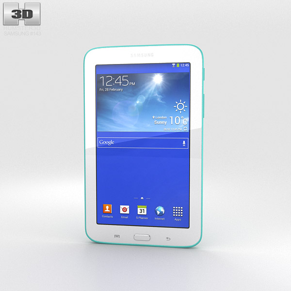 Samsung Galaxy Tab 3 Lite Green 3D model