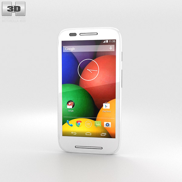 Motorola Moto E 白色的 3D模型