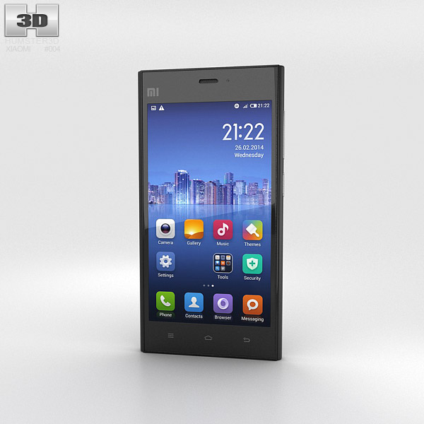 Xiaomi MI-3 Black 3d model
