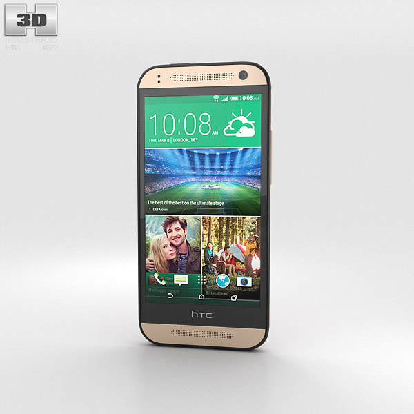 HTC One Mini 2 Amber Gold 3d model
