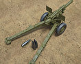 155-mm-Howitzer M114 3D-Modell Draufsicht