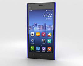 Xiaomi MI-3 Blue Modello 3D