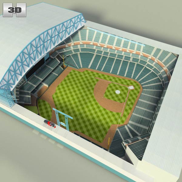 ミニッツメイド・パーク ベースボールスタジアム 3Dモデル