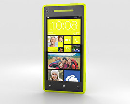 HTC Windows Phone 8X Limelight Yellow Modèle 3D