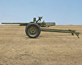 37 mm Gun M3 Modèle 3d vue de côté
